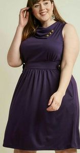 Coach Tour A Line Purple Dress